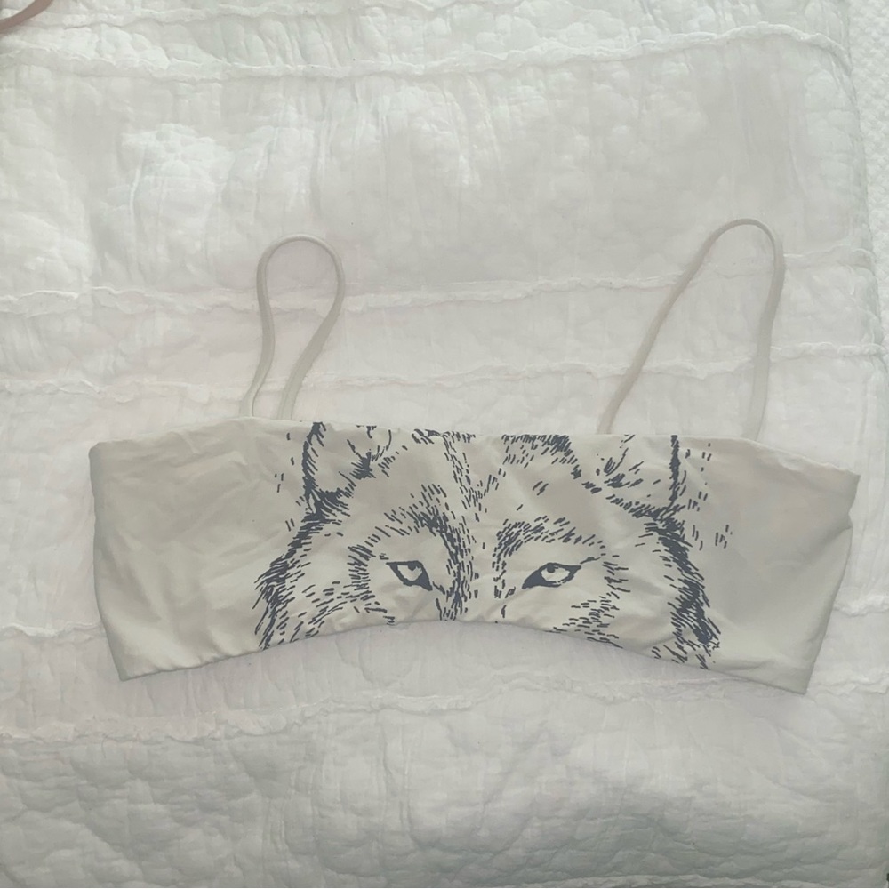 boys + arrows wolf face bikini top